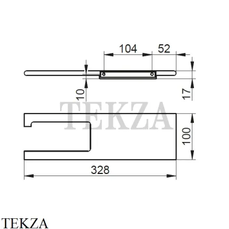 Keuco Edition 400 Держатель для туалетной бумаги с полкой 11573170000, алюминий