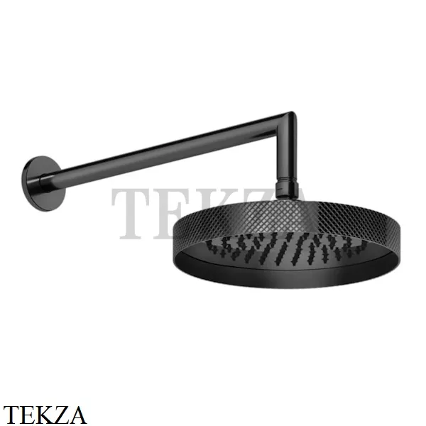 Gessi ANELLO Верхняя лейка с кронштейном D21,8 см 63448-706, Black Metal