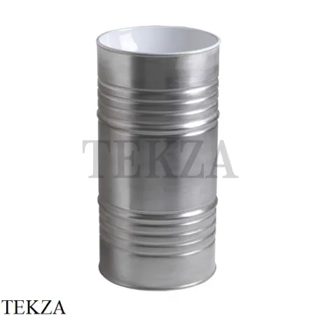 Kerasan Artwork Раковина свободностоящая BARREL, слив в стену, 474386 белый-серебро