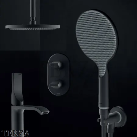 Bossini  APICE Термостат для душа, 2,3,4,5 потока, внешняя часть Z00500.094, никель Brushed