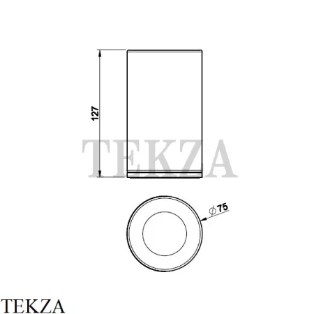 Gessi INCISO accessories Стакан настольный, композит черный 58532-031, хром
