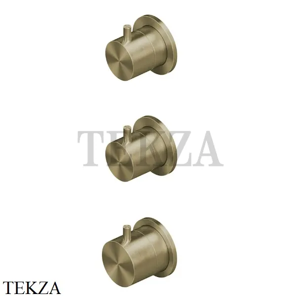 QuadroDesign Source Термостат для душа, 2 потока, внешняя часть, 12 49.00 OC, Light Gold