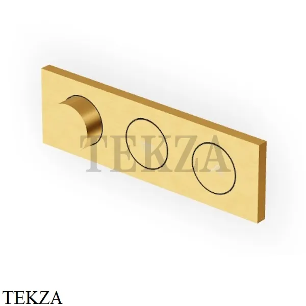 Zucchetti Hoop Термостат для душа на 2 потока, внешняя часть ZHO782.C41, brushed gold