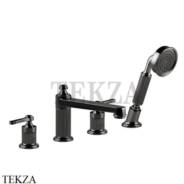 Gessi VENTI20 Смеситель на борт ванны, с гарнитуром 65045-706, Black Metal