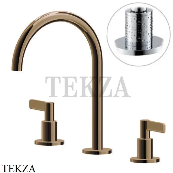 Newform Blink Chic luxury Смеситель для раковины, без гарнитура 71101.31.023, Brushed bronze