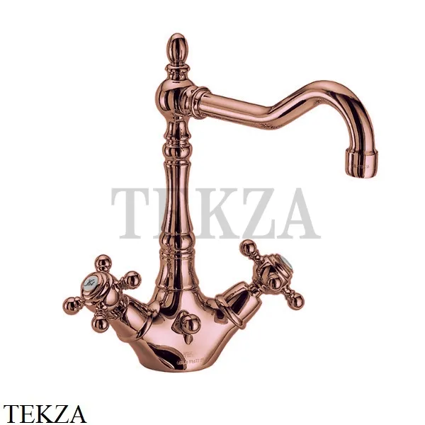 FIMA Carlo Frattini ELIZABETH Смеситель для раковины, с донным клапаном F5091RA, медь Brushed