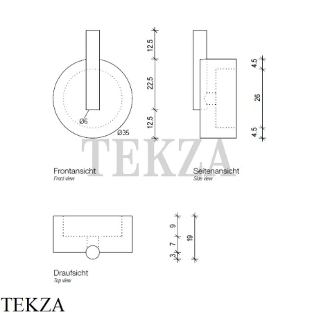 Decor Walther Stone White WHK Крючок для халата и полотенец 0972654, белый матовый-хром глянец