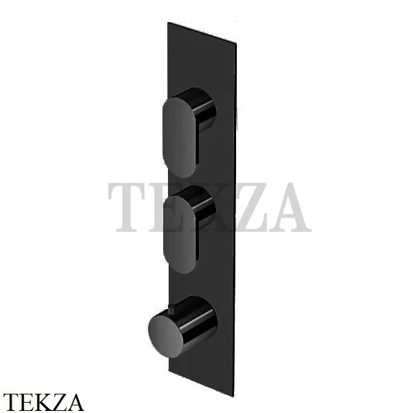 Zucchetti Octo Термостат для душа на 2 потока, внешняя часть ZOC660.N6, черный матовый