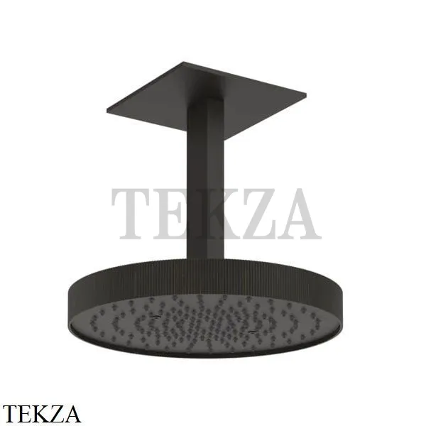 Gessi Inverso RIGATO Верхняя душевая лейка с кронштейном 30 см 63572-187, Aged Bronze