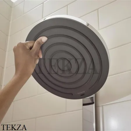Hansgrohe Pulsify Душевая колонна с изливом Showerpipe 260 1jet EcoSmart с ShowerTablet 24230000, хром глянец