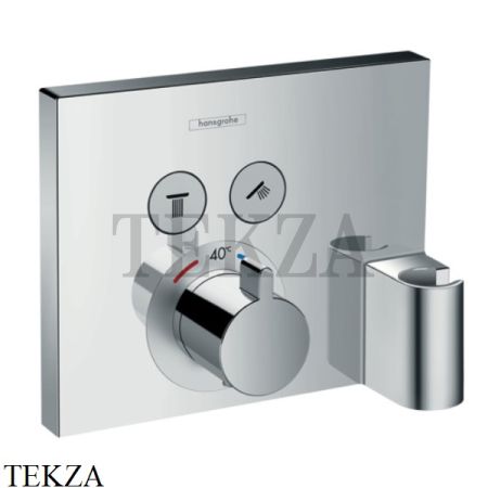 Hansgrohe ShowerSelect Термостат для душа, 2 выхода, с держателем, внешняя часть 15765000