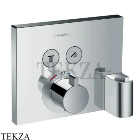 Hansgrohe ShowerSelect Термостат для душа, 2 выхода, с держателем, внешняя часть 15765000