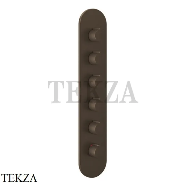 Gessi Ingranaggio-Anello Термостат для душа, 5 потоков, внешняя часть 43070-845, Dark Bronze