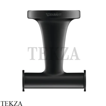 Duravit Starck T Крючок для халата и полотенца двойной 0099304600, черный матовый