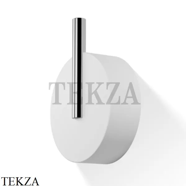 Decor Walther Stone White WHG Крючок для халата и полотенец 0972754, белый матовый-хром глянец