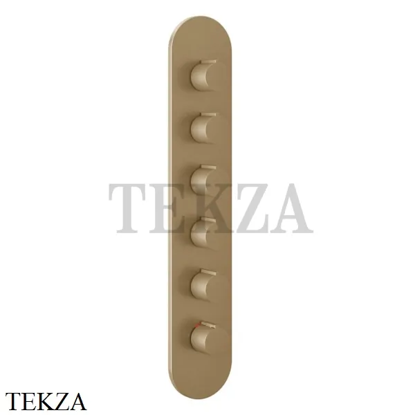 Gessi Ingranaggio-Anello Термостат для душа, 5 потоков, внешняя часть 43070-726, Warm Bronze Br