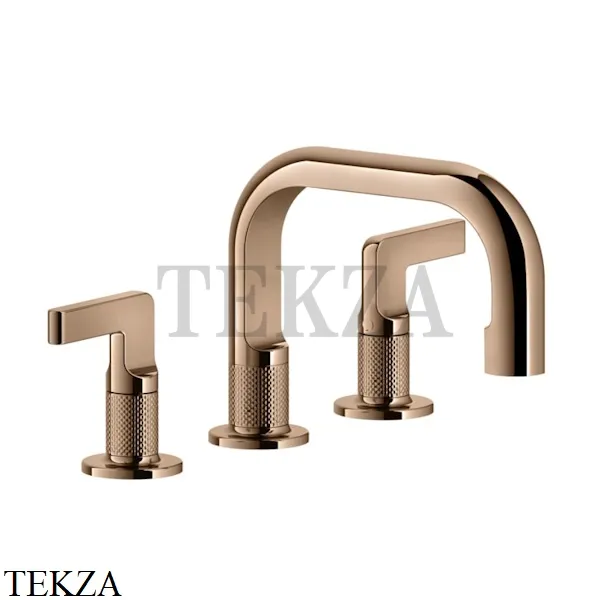 Gessi INCISO Смеситель для раковины, без гарнитура 58012-030, Copper глянец