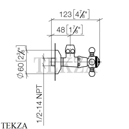 Dornbracht Madison Вентиль угловой, табличка HOT 22900361-09, черный матовый