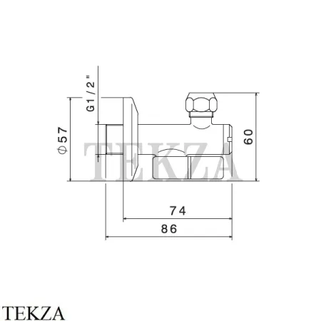 Newform Шаровой кран с фильтром 1/2 дюйма (пара), 125.59.098, PVD Brushed pale gold
