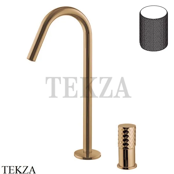 FIMA Carlo Frattini Spillo TECH G Смеситель для раковины, с донным клапаном F3271TNCGZS, Brushed Amber Bronze