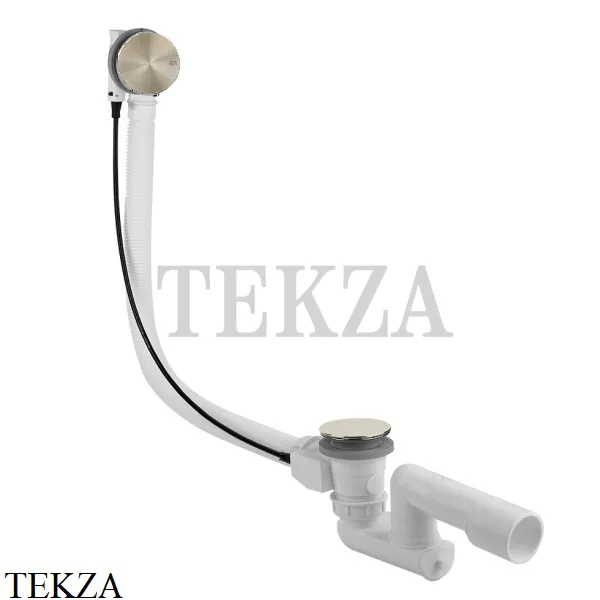 Gessi Колонна сливная для ванны, кабель 70 см 01452-149 Finox Brushed Nickel
