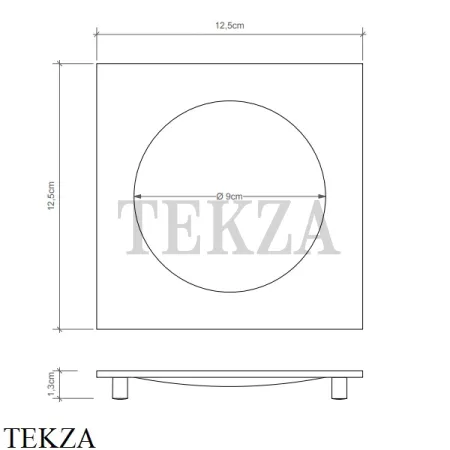 Decor Walther Cube DW 351 Мыльница настольная 0837282, золото матовое