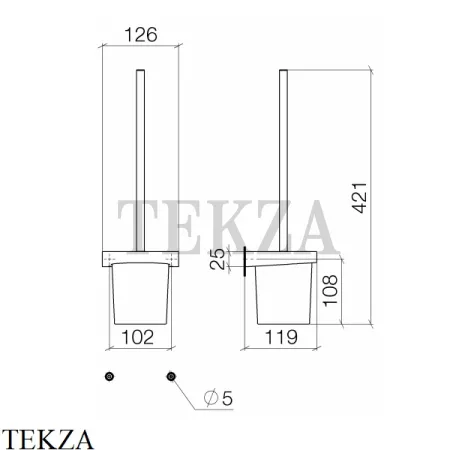 Dornbracht Туалетный ершик настенный 83900970-00, хром глянец