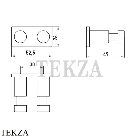 Emco System2 Крючки для халата и полотенец 3574 001 00, хром глянец
