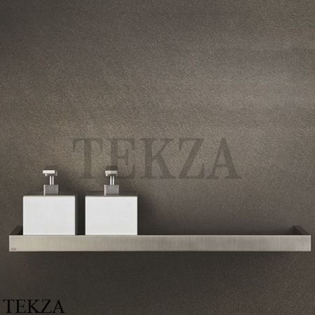 Gessi Rettangolo Стакан для щеток настенный, композит белый 20807#149, Finox Brushed Nickel