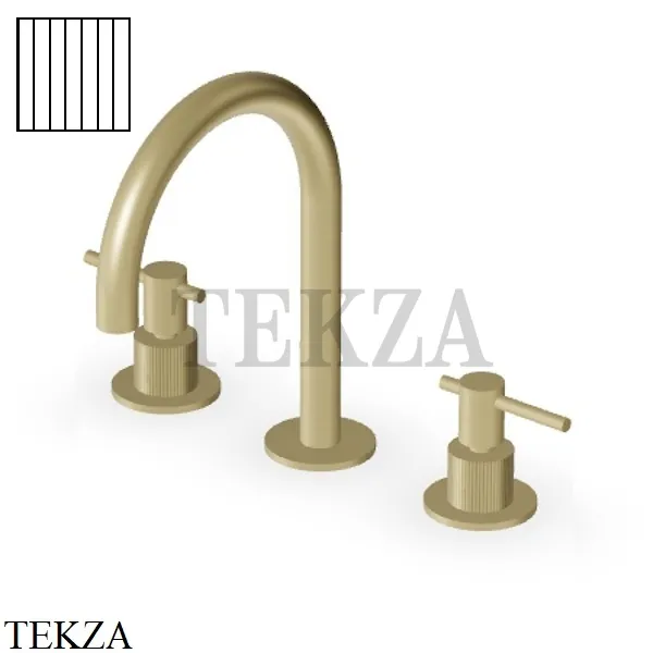 Zucchetti Helm Vertical Смеситель для раковины, без донного клапана ZHL515.XP31G2, brushed british gold PVD