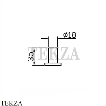 Zucchetti PAN Крючок для халата и полотенец ZAC650.C50, metal black