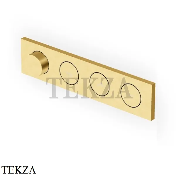 Zucchetti Hoop Термостат для душа на 3 потока, струя, внешняя часть ZHO783.P41, brushed gold PVD