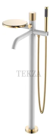 Boheme Stick Смеситель для ванны напольный, комплект Stick 129-WG.2 White DIAMOND Gold