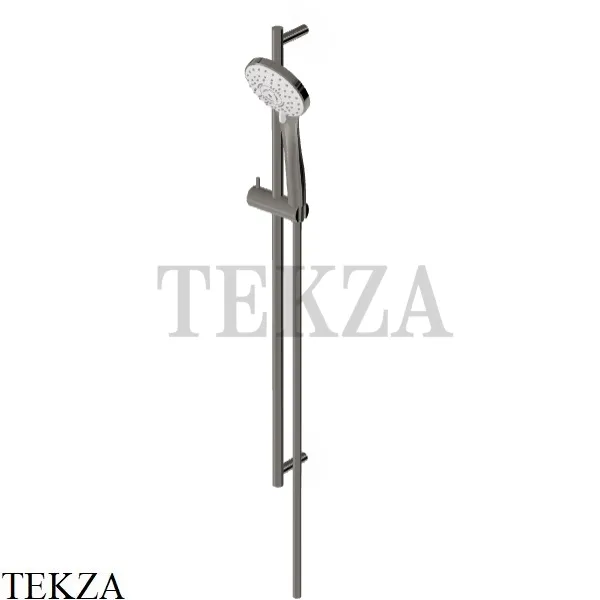 Zucchetti Штанга 80 с круглым ручным душем 3 режима D11 Z95181.C50, metal black
