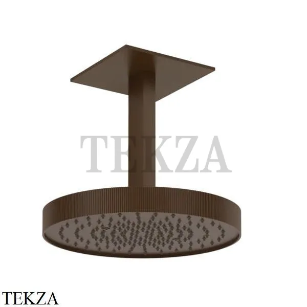 Gessi Inverso RIGATO Верхняя душевая лейка с кронштейном 30 см 63572-845, Dark Bronze