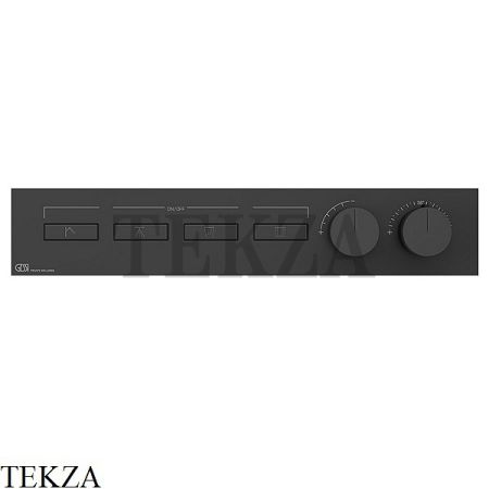 Gessi HI-FI Термостатический смеситель на 4 потока, внешняя часть 63016-707, Black Metal Brushed PVD