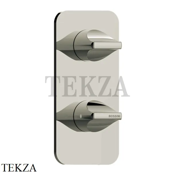 Bossini  APICE Термостат для душа, 1,2 потока, внешняя часть Z035202.094, никель Brushed