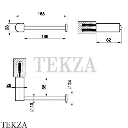 Gessi RILIEVO Держатель для туалетной бумаги без крышки 59455-031, хром глянец