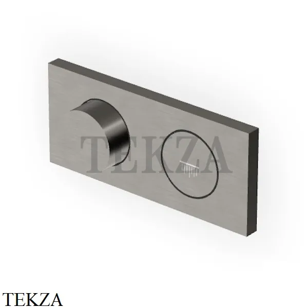 Zucchetti Hoop Термостат для душа на 1 поток, внешняя часть ZHO781.C51, brushed metal black