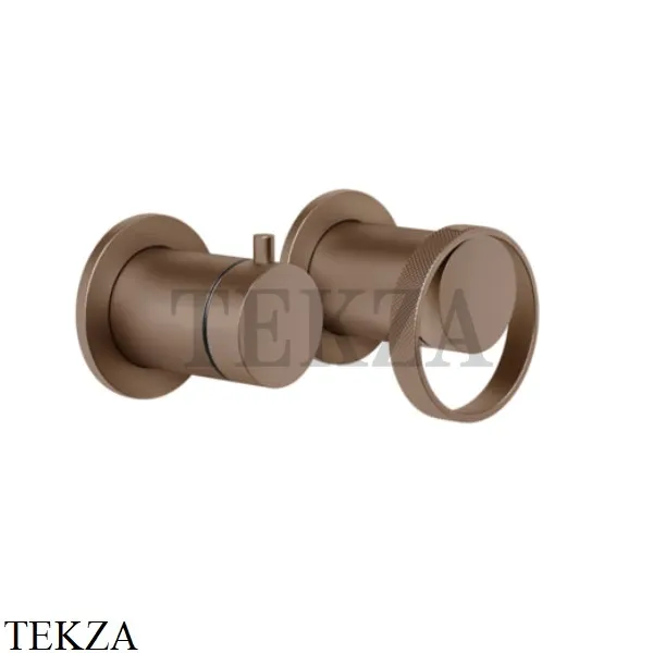 Gessi ANELLO Смеситель для душа с переключателем 2 потока ванна-душ 63380-708, Copper Brushed