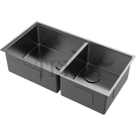 Omoikiri Taki 85-2-LB-U/IF Side Кухонная мойка нерж. сталь две чаши 4997037 нержавеющая сталь