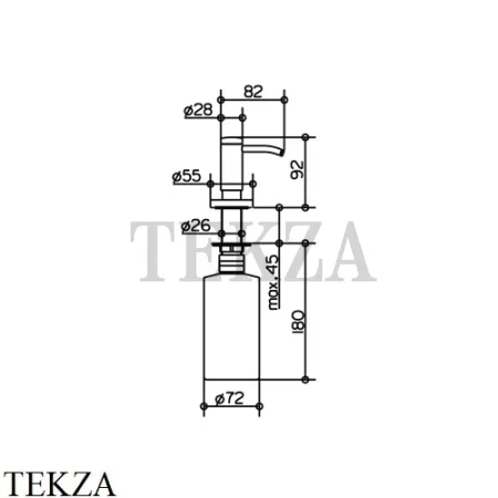 Keuco PLAN Дозатор жидкого мыла встраиваемый 14949010200, хром глянец