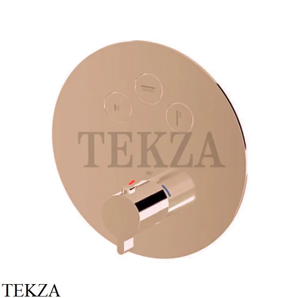 Newform XT Термостат для душа с кнопкой Select на 3 потока 70404E.M0.072, Copper satin