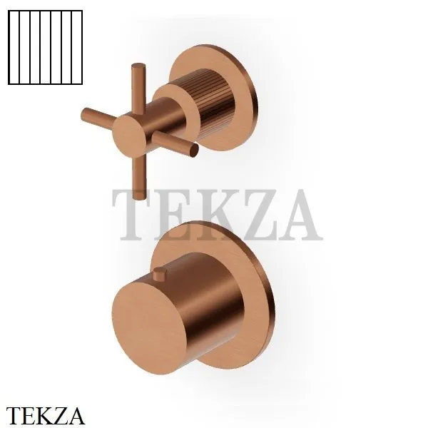 Zucchetti Helm Vertical Термостат для душа на 1 поток, внешняя часть ZHM801.XP91G2, brushed copper PVD