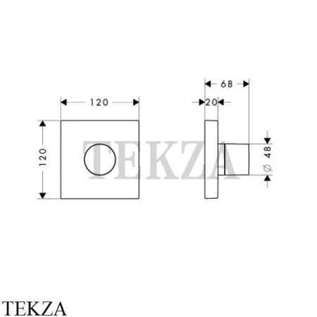 Axor ShowerCollection Trio/Quattro Запорный/переключающий вентиль, внешняя часть 10932000, хром глянец