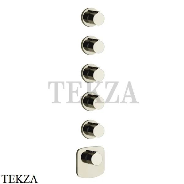 Gessi Ingranaggio-Anello Термостат для душа, 5 потоков, внешняя часть 43240-720, Nickel PVD
