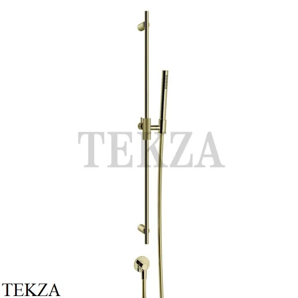 Gessi ANELLO Штанга в комплекте с душевой лейкой и выводом 63482-710, Brass PVD