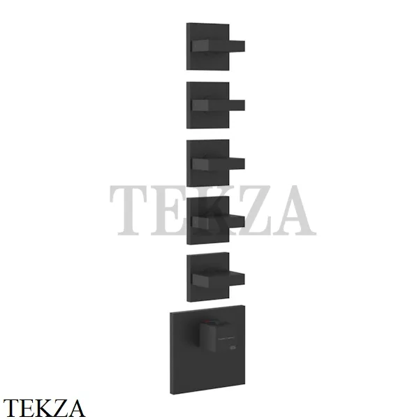 Gessi Rettangolo Wellness Термостат 5 выходов, внешняя часть 43220-299, Black XL