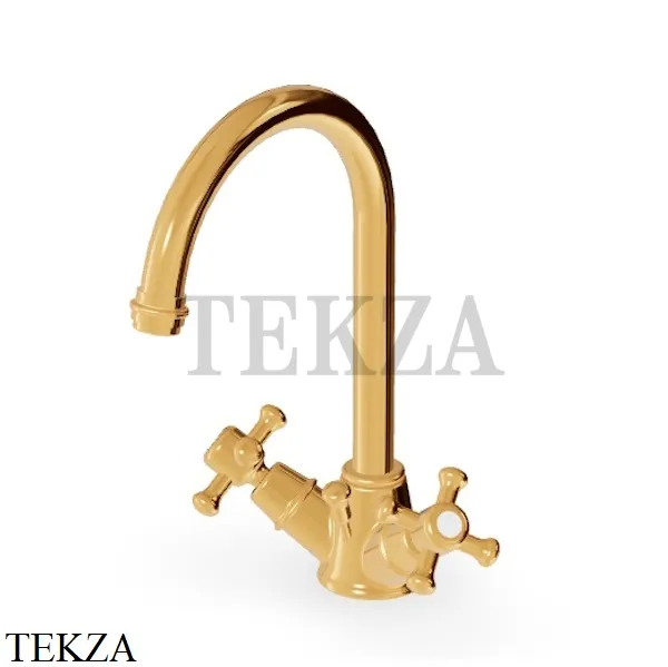 Zucchetti Delfi Смеситель для раковины с донным клапаном Z46218.8008C40, золото глянец