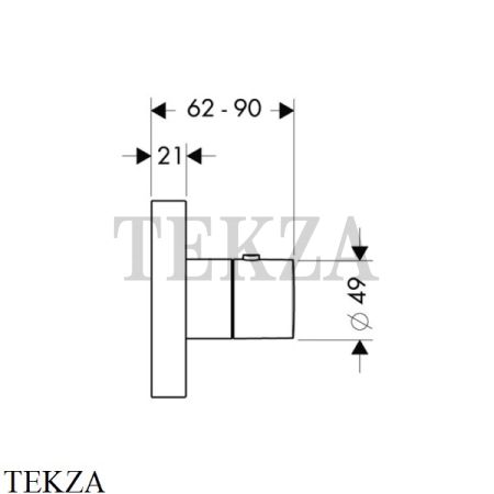 Axor ShowerCollection Термостат для душа, внешняя часть 10755000, хром глянец